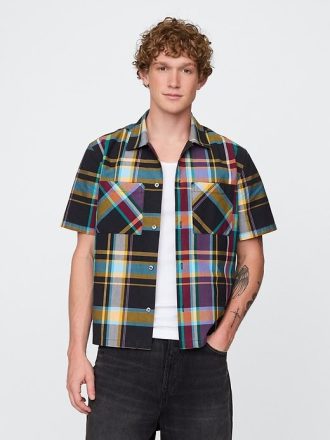 Camisa Oxford de cuadros mixtos
