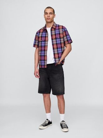 Camisa Oxford de cuadros mixtos