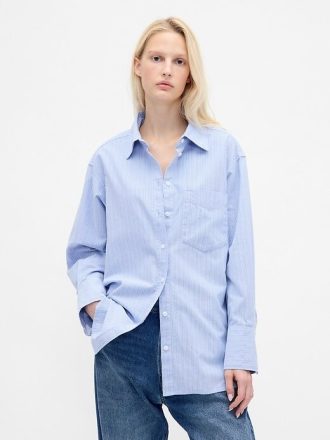 Camisa Oxford grande de algodón orgánico Camisa Oxford grande de algodón orgánico