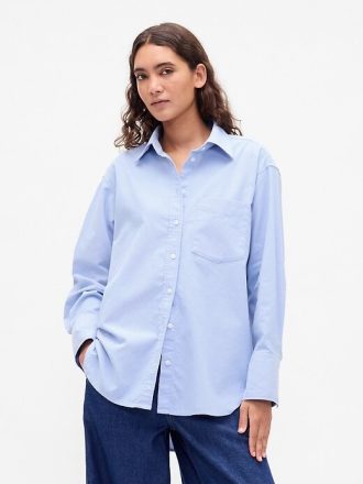 Camisa Oxford grande de algodón orgánico Camisa Oxford grande de algodón orgánico