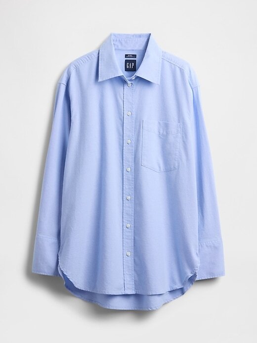 Camisa Oxford grande de algodón orgánico Camisa Oxford grande de algodón orgánico