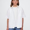 Camisa relajada de lino y algodón para niños Camisa relajada de lino y algodón para niños