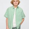 Camisa relajada de lino y algodón para niños Camisa relajada de lino y algodón para niños