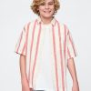 Camisa relajada de lino y algodón para niños Camisa relajada de lino y algodón para niños