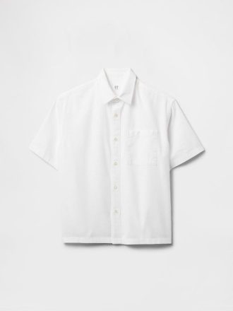 Camisa relajada de lino y algodón para niños