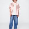 Camisa relajada de lino y algodón para niños Camisa relajada de lino y algodón para niños