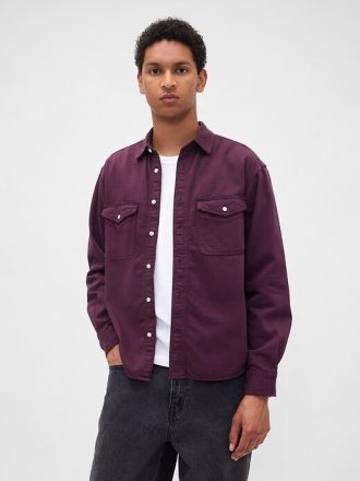 Camisa relajada de mezclilla ultra suave Camisa relajada de mezclilla ultra suave