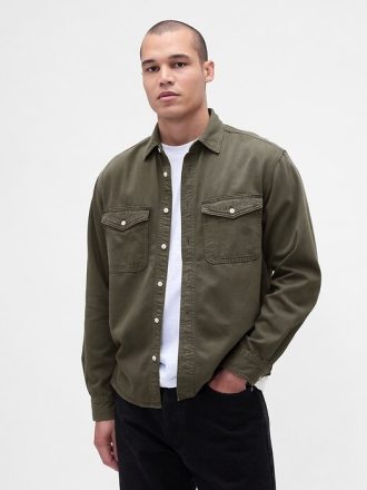 Camisa relajada de mezclilla ultra suave Camisa relajada de mezclilla ultra suave