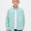 Camisa relajada de popelina de algodón orgánico para niños Camisa relajada de popelina de algodón orgánico para niños
