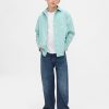 Camisa relajada de popelina de algodón orgánico para niños Camisa relajada de popelina de algodón orgánico para niños