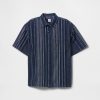 Camisa relajada de rayas índigo para niños Camisa relajada de rayas índigo para niños