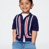 Camisa tipo suéter con rayas en los bordes para bebés y niños pequeños