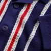 Camisa tipo suéter con rayas en los bordes para bebés y niños pequeños