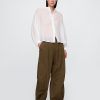 Camisa transparente con botones al frente