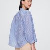 Camisa transparente con botones al frente