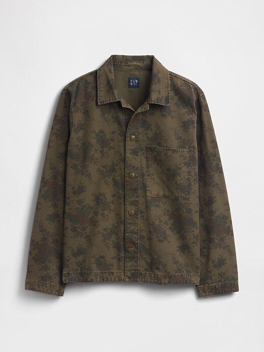 Camisa vaquera de lona floral Camisa vaquera de lona floral
