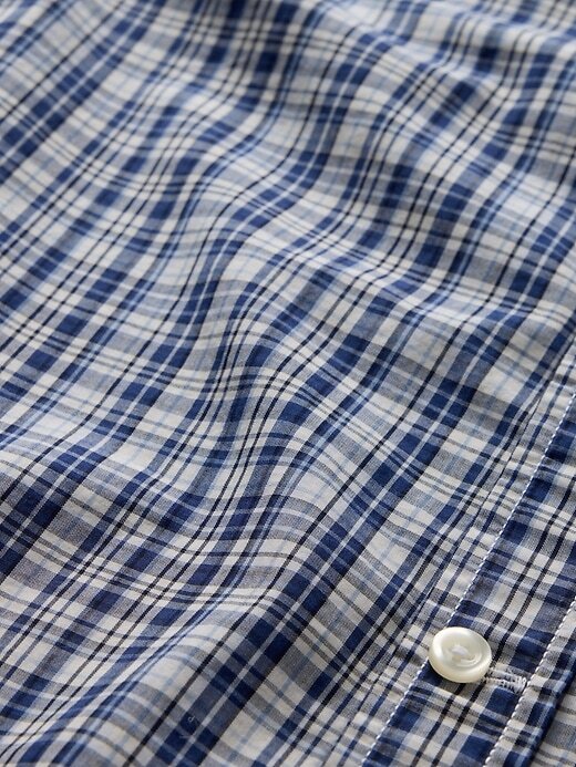 Camisa vaquera de popelina de algodón orgánico Camisa vaquera de popelina de algodón orgánico