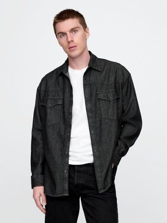 Camisa vaquera grande estilo western