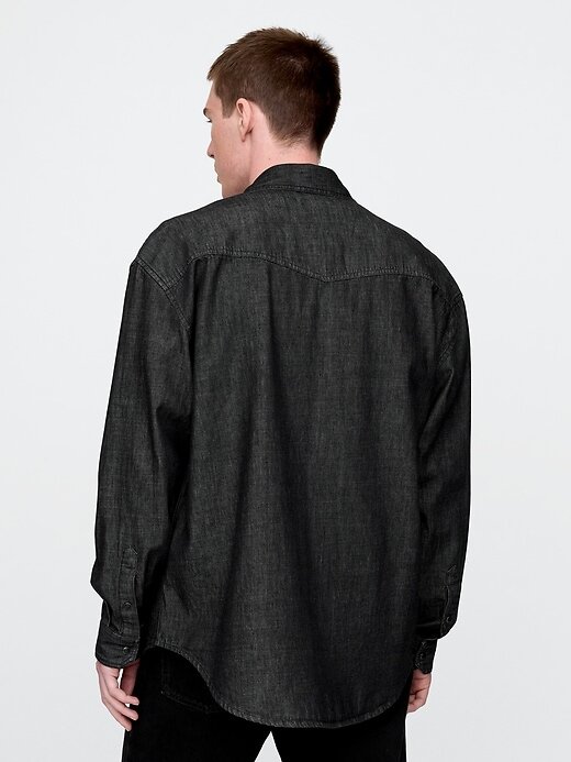 Camisa vaquera grande estilo western Camisa vaquera grande estilo western