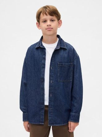 Camisa vaquera oversize para niños