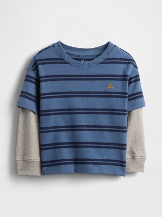 Camiseta 2 en 1 de peso pesado para bebé y niño pequeño