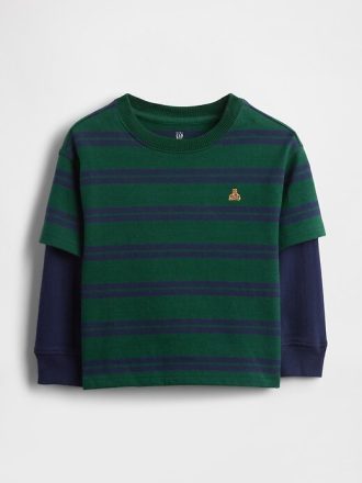 Camiseta 2 en 1 de peso pesado para bebé y niño pequeño