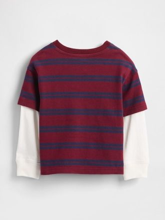 Camiseta 2 en 1 de peso pesado para bebé y niño pequeño