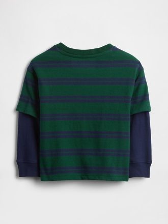Camiseta 2 en 1 de peso pesado para bebé y niño pequeño
