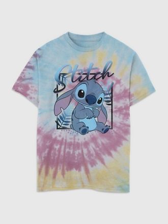 Camiseta con estampado tie-dye de Lilo y Stitch para niños