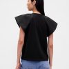 Camiseta con mangas onduladas Camiseta con mangas onduladas