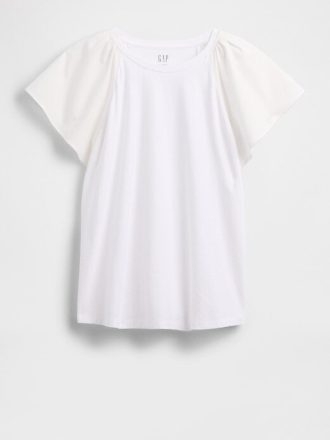 Camiseta con mangas onduladas