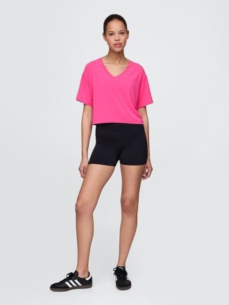 Camiseta corta con cuello en V GapFit Breathe
