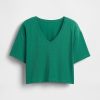 Camiseta corta con cuello en V GapFit Breathe