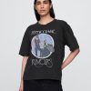 Camiseta corta con gráfico de Fleetwood Mac de peso pesado Camiseta corta con gráfico de Fleetwood Mac de peso pesado