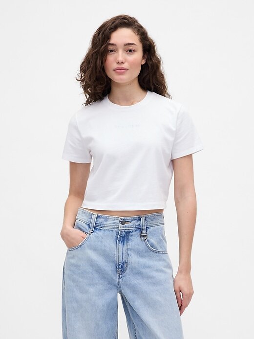 Camiseta corta con gráfico VintageSoft de algodón orgánico × BÉIS de Gap