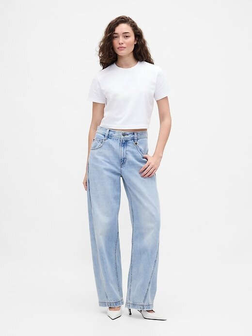 Camiseta corta con gráfico VintageSoft de algodón orgánico × BÉIS de Gap