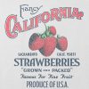 Camiseta corta cuadrada con gráfico de fresas de California para niños Camiseta corta cuadrada con gráfico de fresas de California para niños