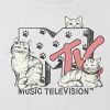 Camiseta corta cuadrada con gráfico de gatos de MTV para niños Camiseta corta cuadrada con gráfico de gatos de MTV para niños