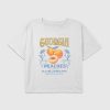 Camiseta corta cuadrada con gráfico de Georgia Peaches para niños Camiseta corta cuadrada con gráfico de Georgia Peaches para niños