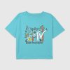Camiseta corta cuadrada con gráfico de mariposas de MTV para niños Camiseta corta cuadrada con gráfico de mariposas de MTV para niños