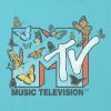 Camiseta corta cuadrada con gráfico de mariposas de MTV para niños Camiseta corta cuadrada con gráfico de mariposas de MTV para niños