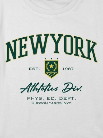 Camiseta corta cuadrada con gráfico de New York Athletics para niños