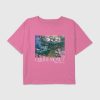 Camiseta corta cuadrada con gráfico de pintura de jardín de Monet para niños Camiseta corta cuadrada con gráfico de pintura de jardín de Monet para niños