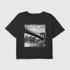 Camiseta corta cuadrada con gráfico del puente de Nueva York para niños Camiseta corta cuadrada con gráfico del puente de Nueva York para niños