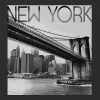 Camiseta corta cuadrada con gráfico del puente de Nueva York para niños Camiseta corta cuadrada con gráfico del puente de Nueva York para niños