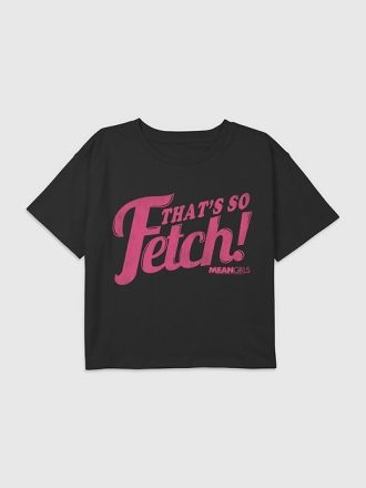 Camiseta corta cuadrada con gráfico “Kids Mean Girls That’s So Fetch”