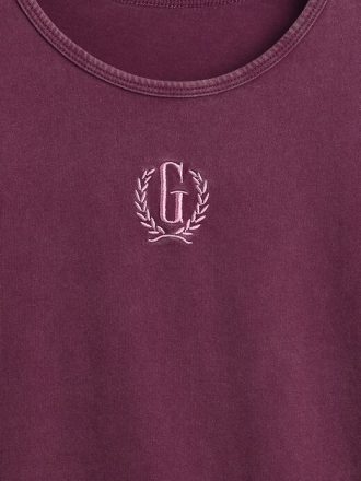 Camiseta corta de jersey de algodón con logotipo
