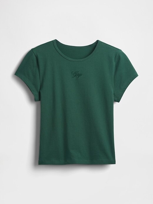 Camiseta corta de jersey de algodón con logotipo Camiseta corta de jersey de algodón con logotipo
