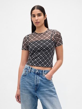 Camiseta corta de malla
