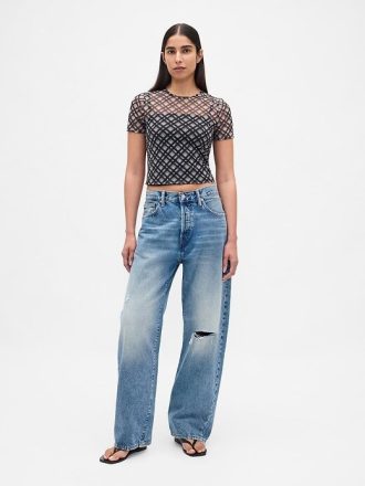 Camiseta corta de malla